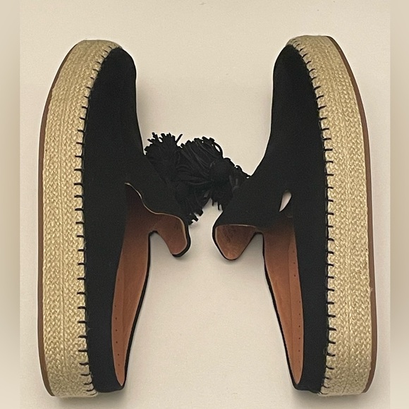 KENNETH COLE, GENTLE SOULS, ESPADRILLES TASSELS, BLACK SUEDE SHOES, WOMEN’S 9M - Picture 8 of 12